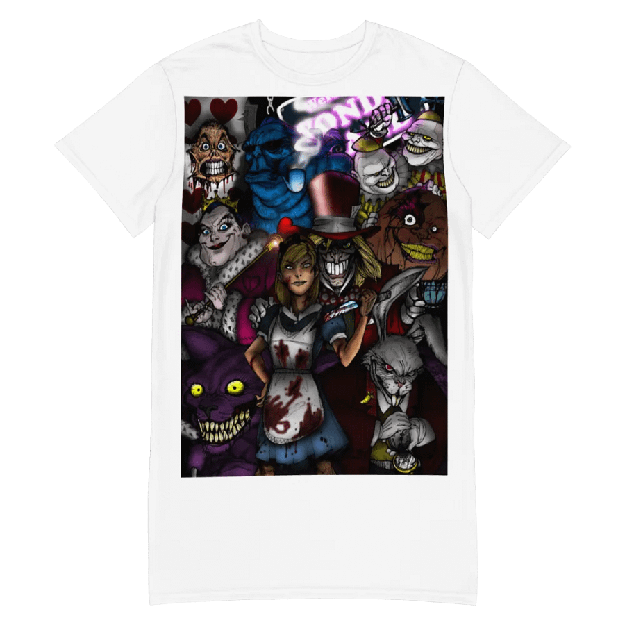 Horrorland Ensemble: All-Over Print T-Shirt Dress product image (11)