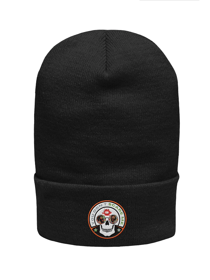"You Don't Scare Me" Skull Emblem Beanie product image (8)
