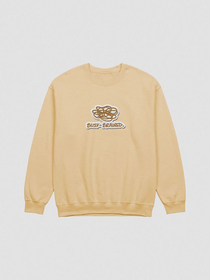 BUSY-BRAINED. (lg. brass bubble design) embroidered crewneck product image (22)