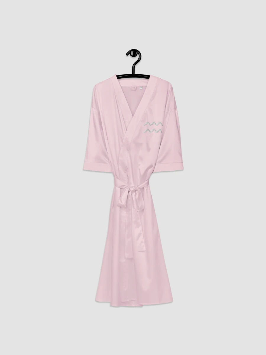 Aquarius White on Pink Satin Robe product image (3)