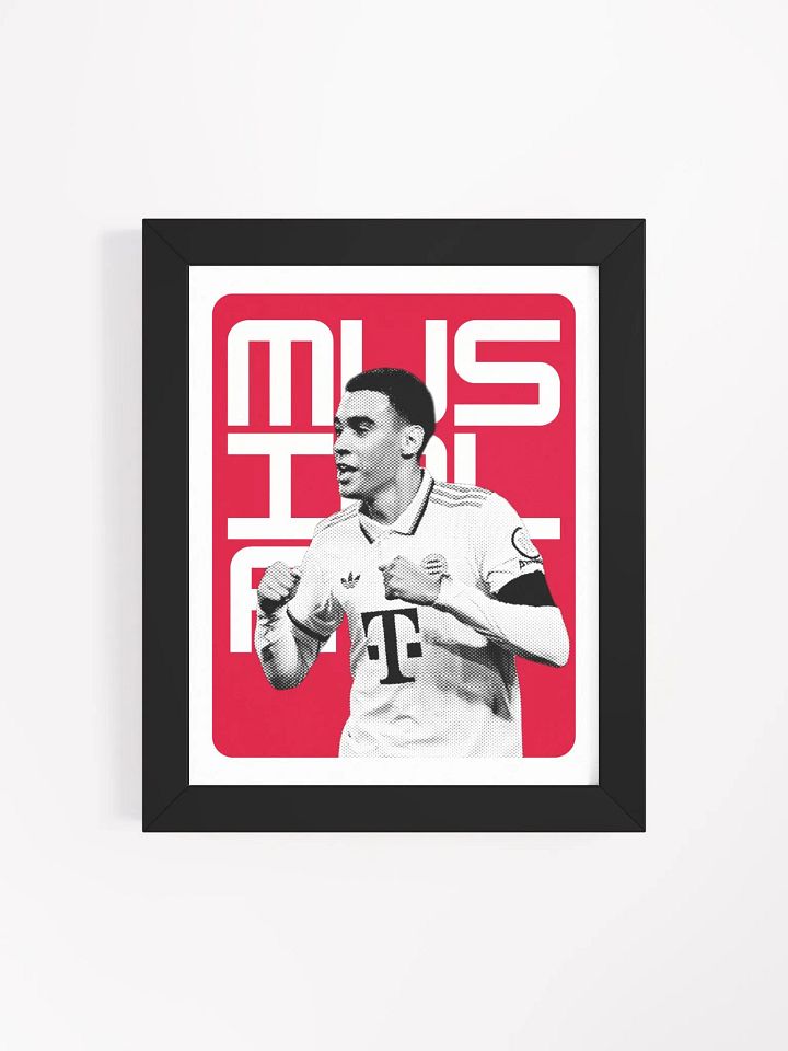 Jamal Musiala BW Bayern Munich Name Art Framed Print product image (1)
