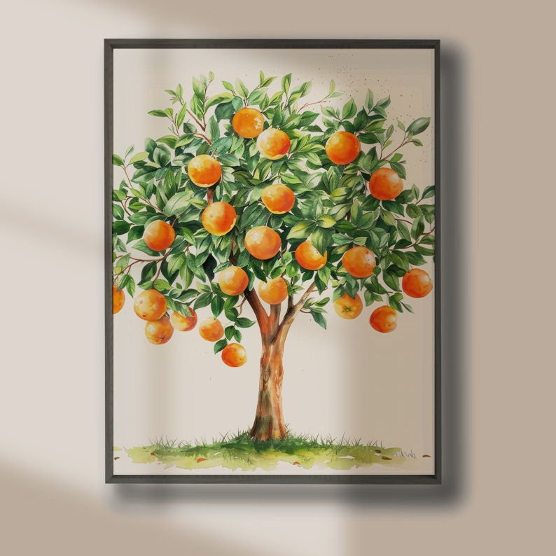 Orange Tree Summer Gallery Wall Set of 6 Prints - DIGITAL product image (4)