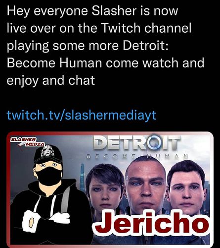 Come over to my twitch and watch live 

#Horror #HorrorPodcaster #horrorcommunity #SlasherMediaYouTube #slashercast #SlasherC...