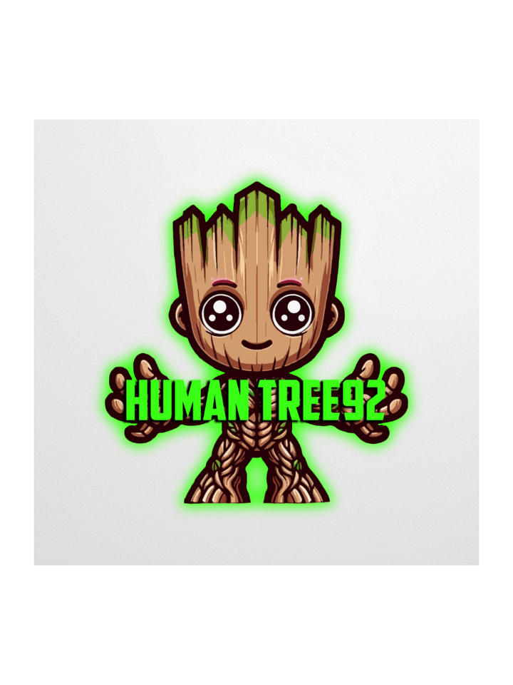 Kiss Cut Sticker Green Glow White product image (3)