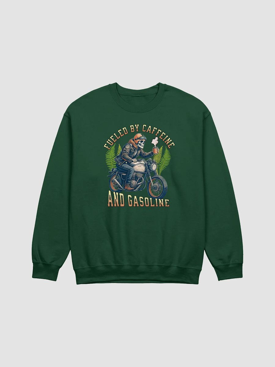Fueled By Caffeine And Gasoline Rider Crewneck Sweatshirt product image (3)