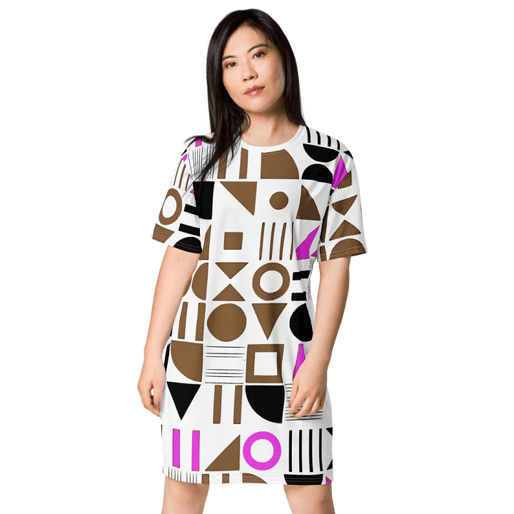 Modern geometric pattern dress made for comfort product image (1)