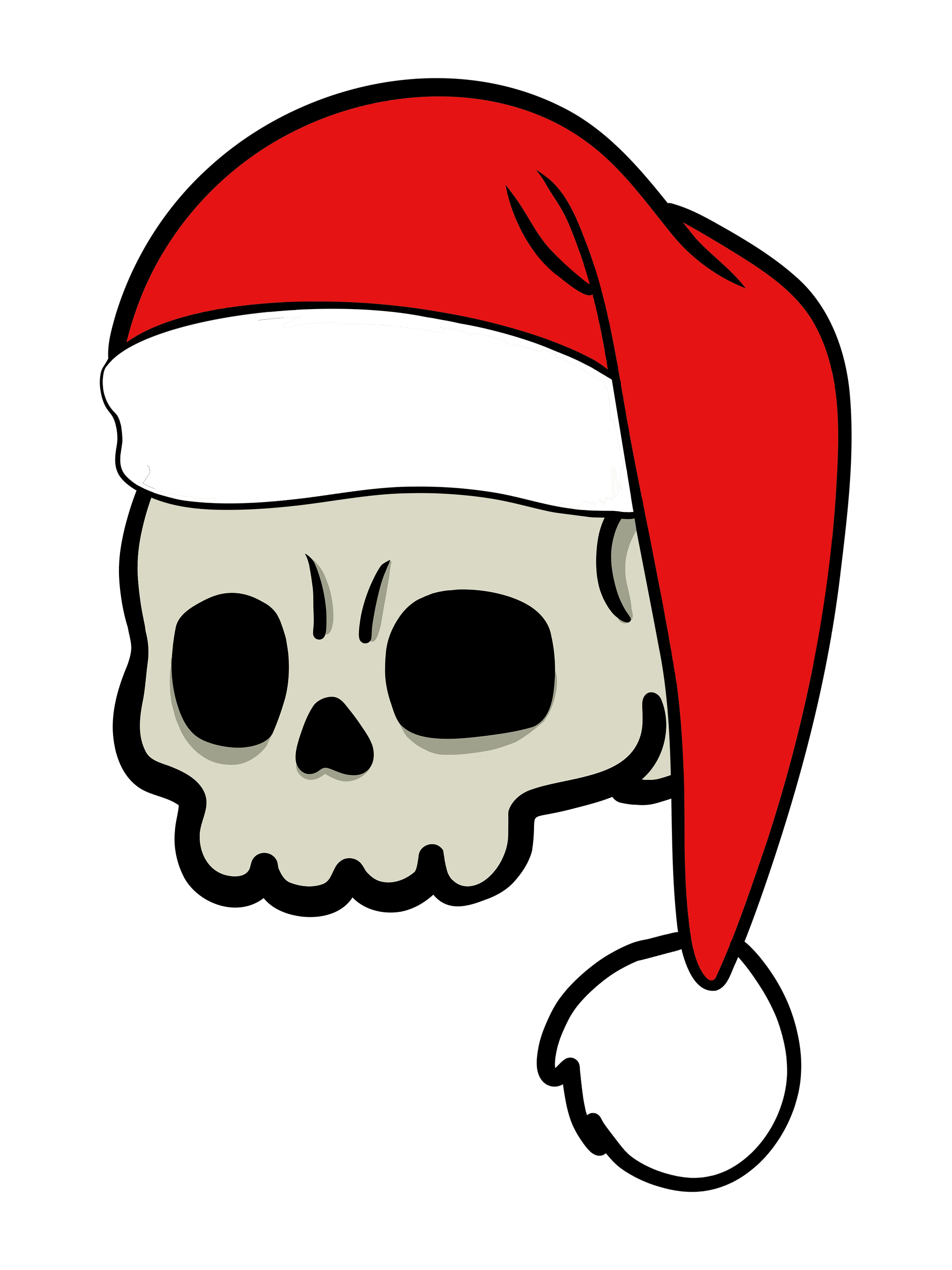 Santa Hat and Skull PNG product image (1)