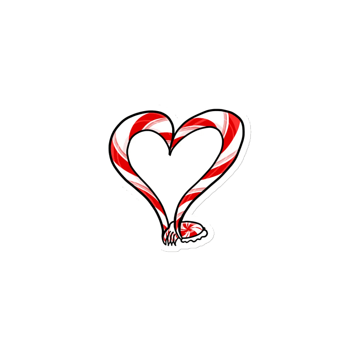 Candy Cane Tentacle Heart Magnet product image (1)