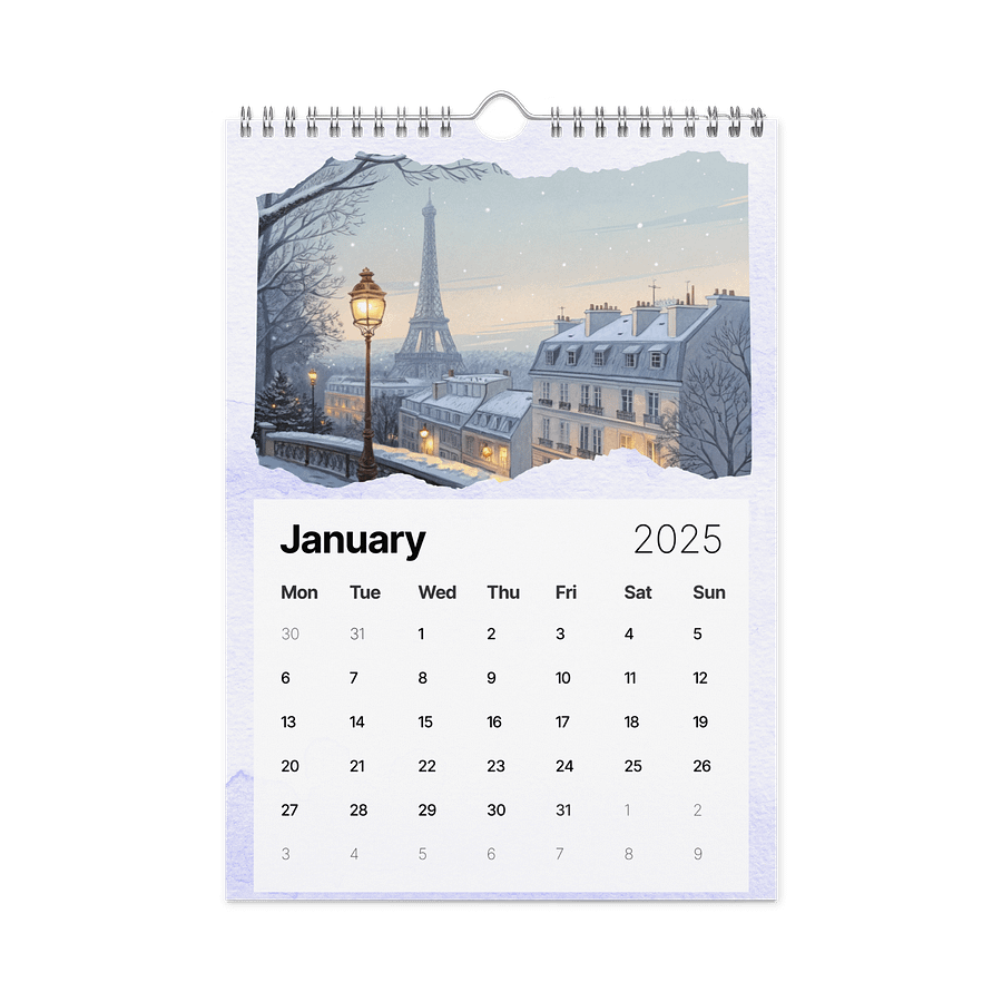 WORLD CAPITALS WATERCOLOR WALL CALENDAR 2026 product image (6)