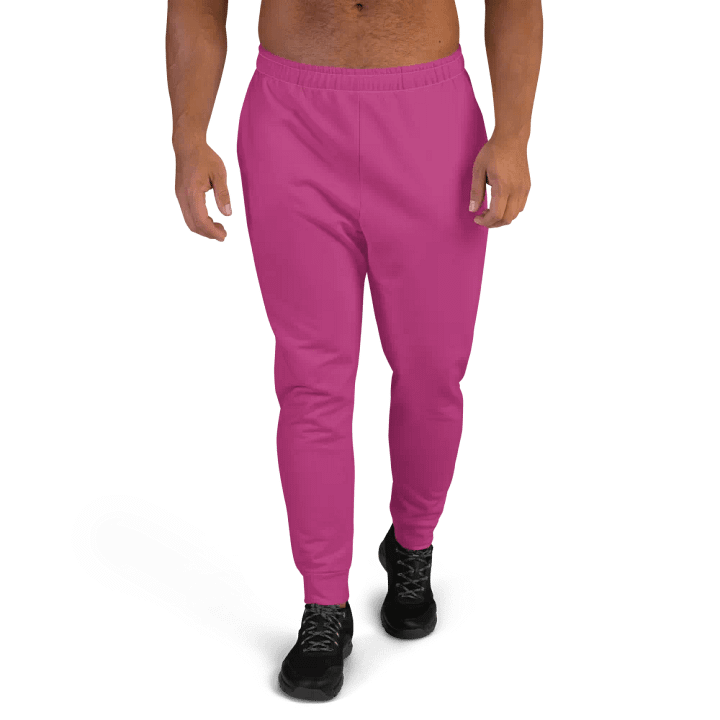 Plain Medium Plum Pink Light Summer Recycled Polyester Premium Men's Joggers by Treasure Pie product image (1)