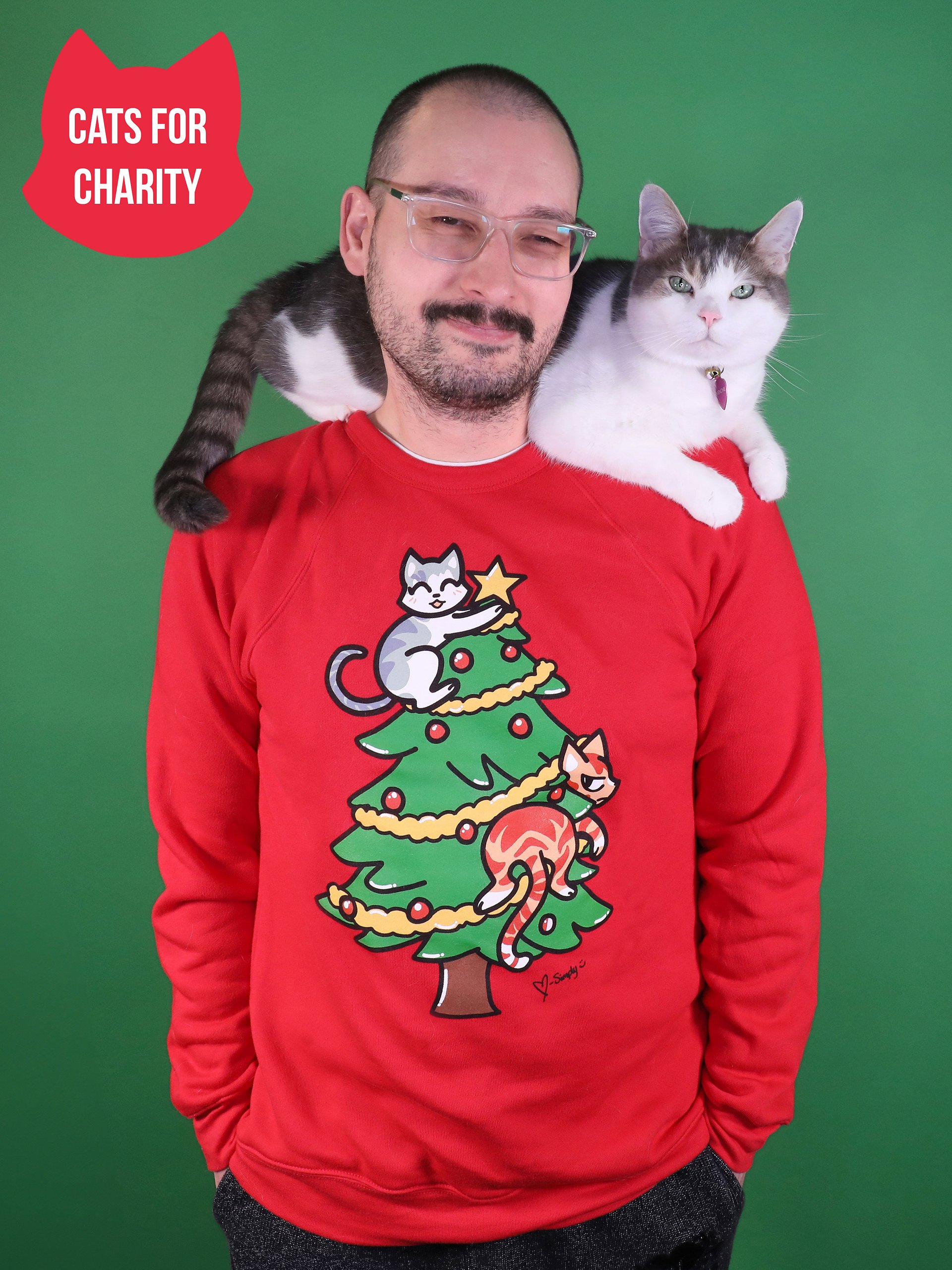 Cats Cristmas Tree Crewneck (Limited Edition) product image (1)