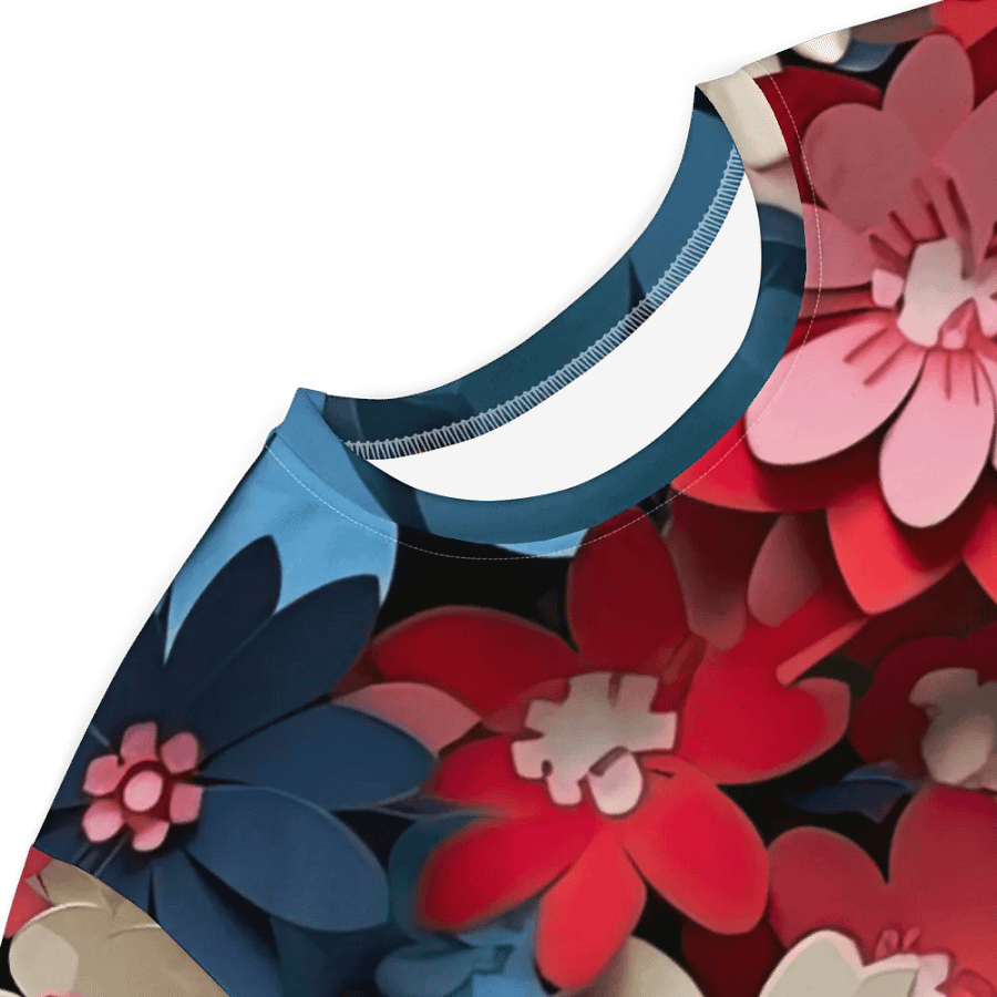 3D-Ditsy-Flowers-Seamless-Patterns T-shirt Dress - V11 product image (5)