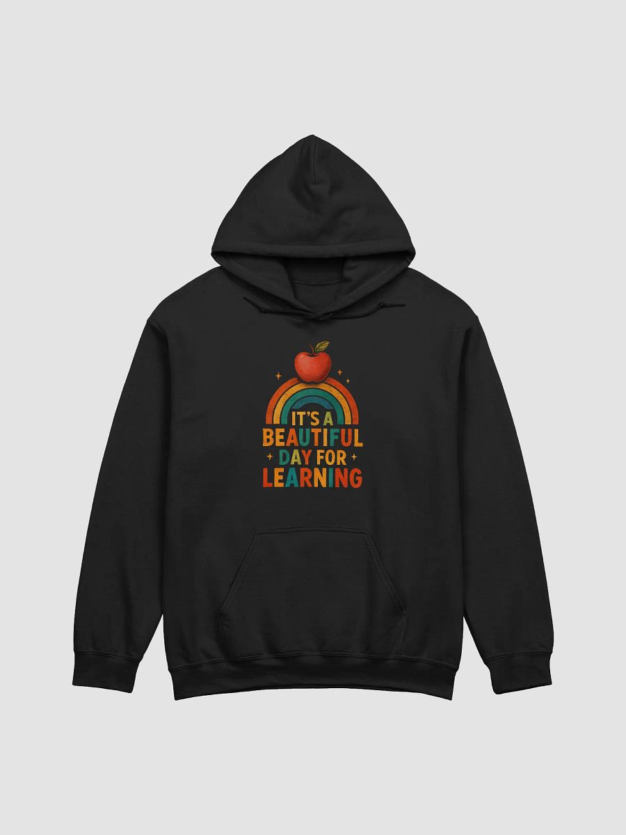 Beautiful Day for Learning Hoodie – Retro Rainbow Hoodie for Teachers product image (1)