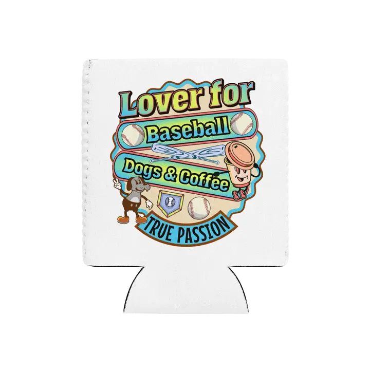 Lover For Baseball Dogs And Coffee Can Cooler product image (1)