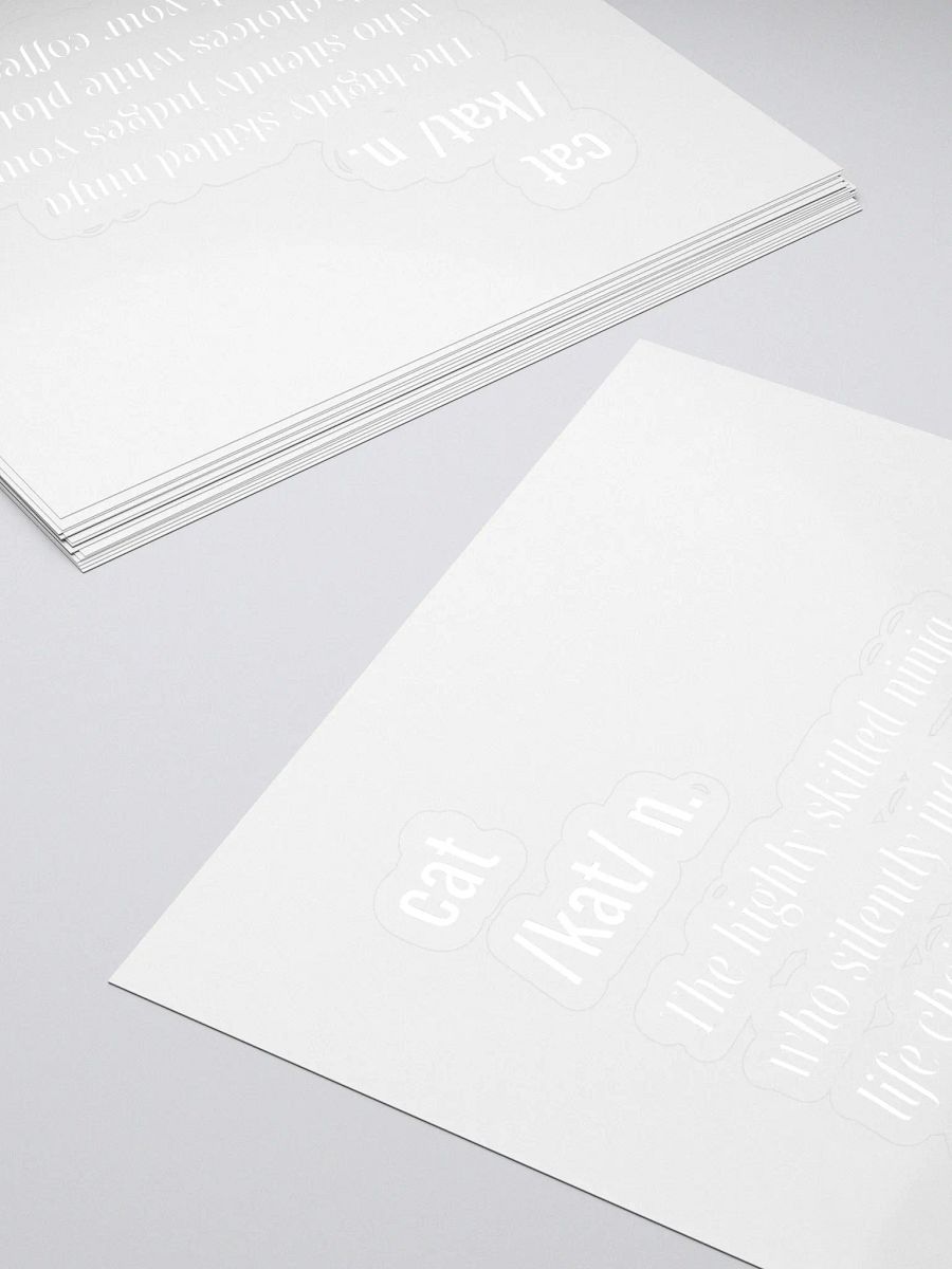 Fun Definition Of a Cat Sticker | The Highly Skilled Ninja one product image (4)