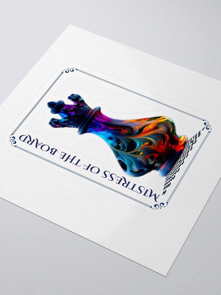 Mistress of the Board, Chess Queen Kiss Cut Stickers product image (3)