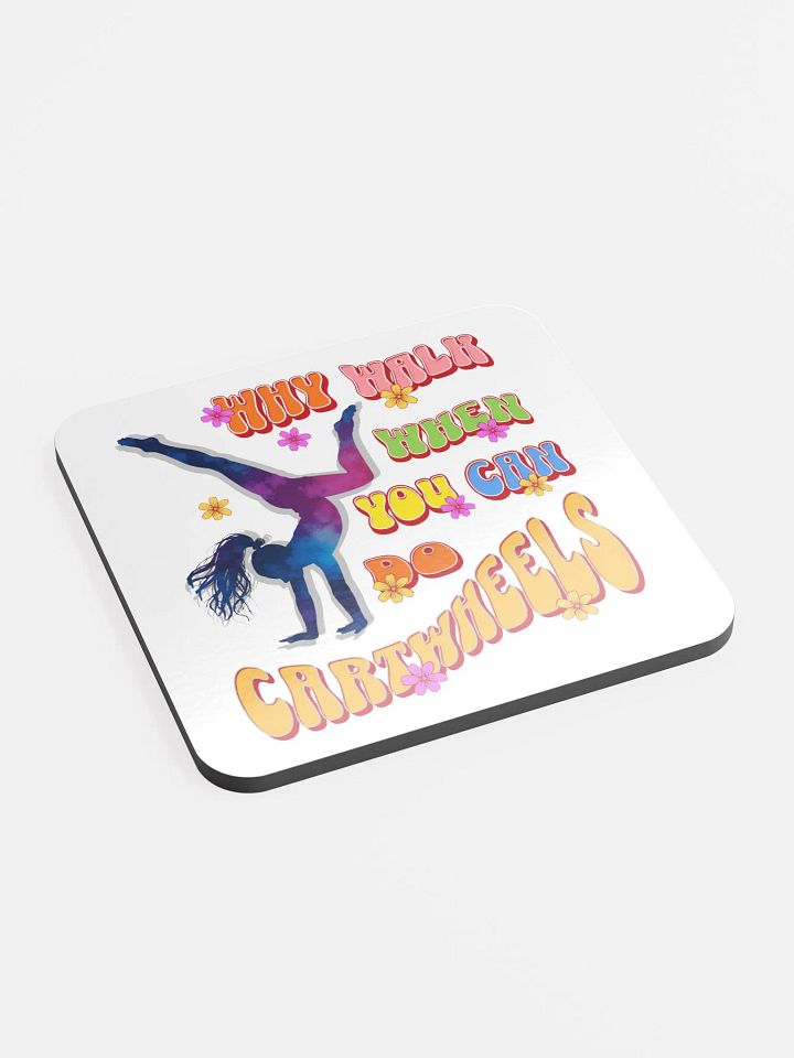 Why Walk When You Can Do Cartwheels Whimsical Coaster Set product image (1)