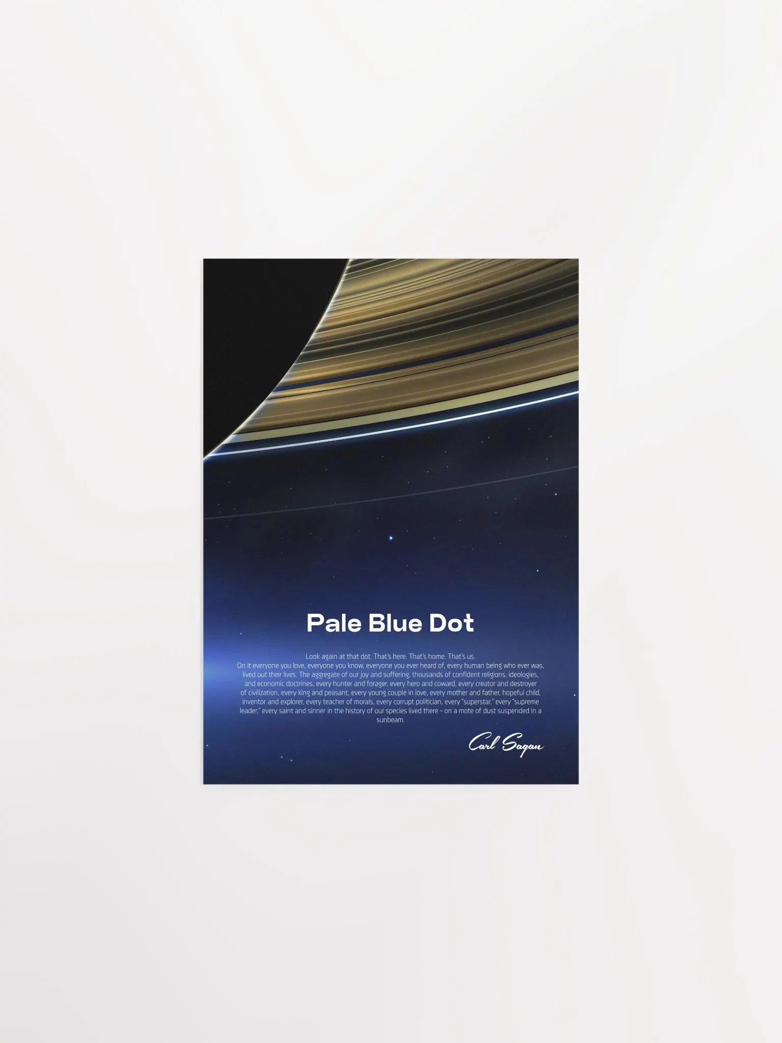 Pale Blue Dot poster, NASA Cassini, Saturn, 2013 — Space poster product image (9)