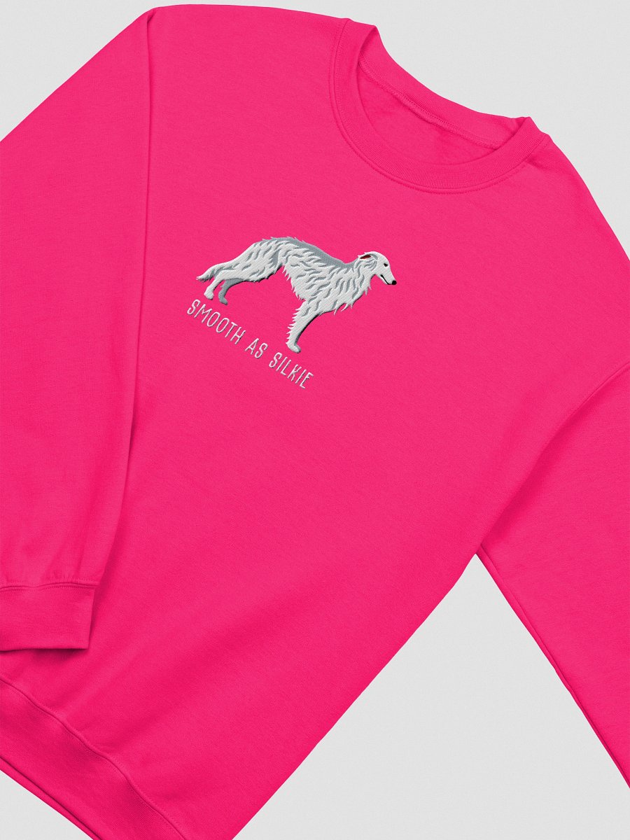 Smooth as Silkie Sweatshirt (Embroidered) of a Silken Windhound(White) product image (15)