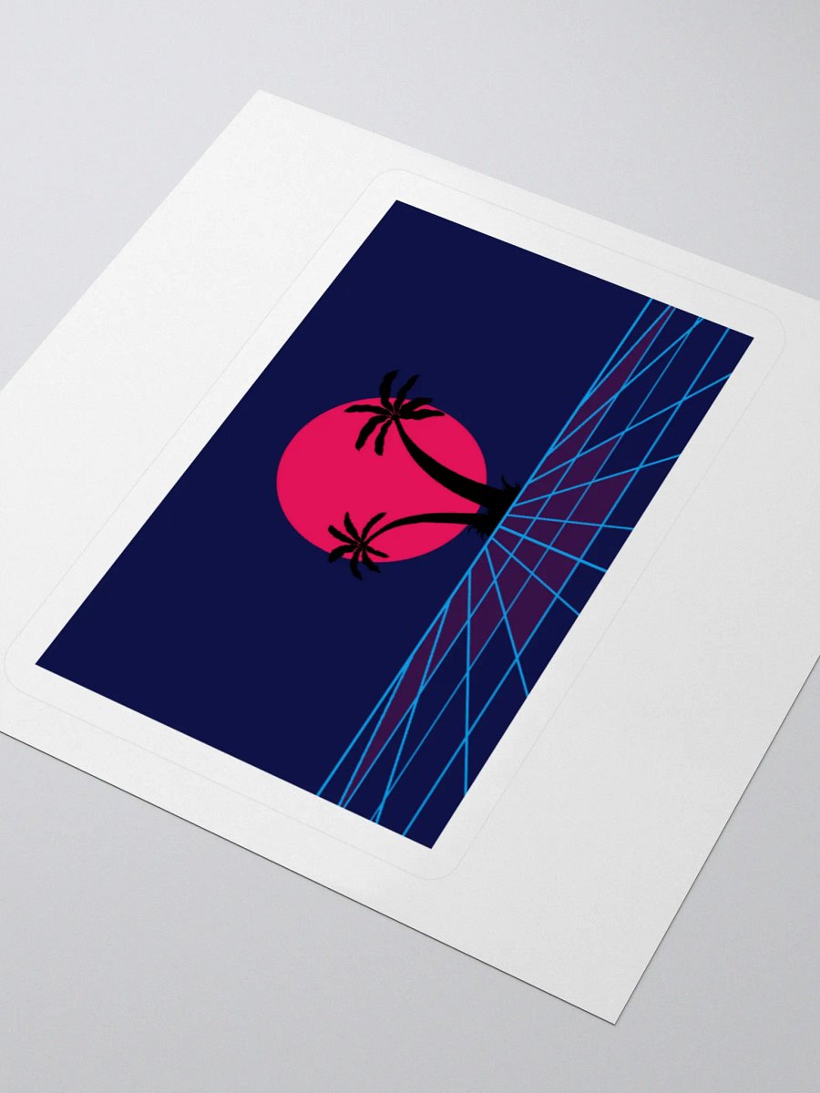 Tropical Vaporwave Kiss Cut Stickers product image (12)