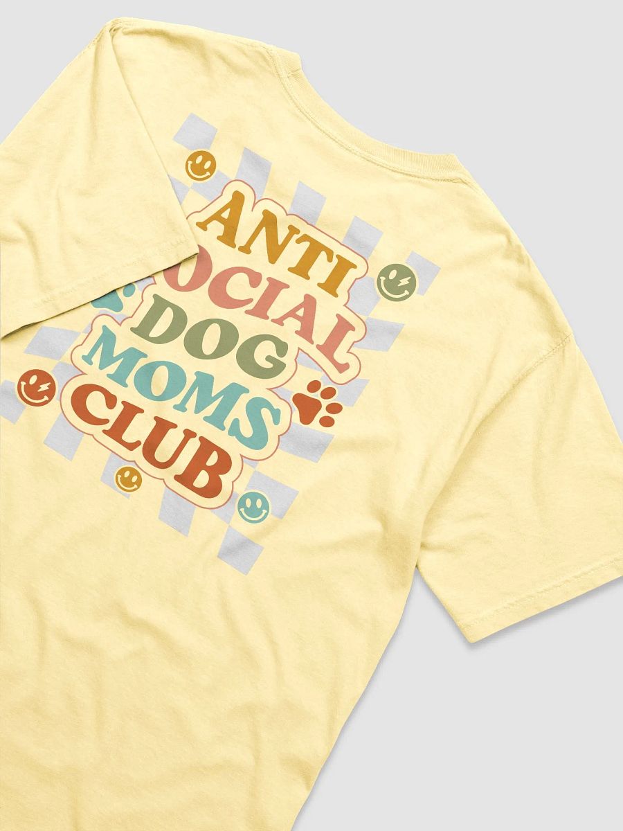 Anti Social Dog Moms Club Retro T-Shirt 2 | Funny Introvert Checkered T-Shirt for Dog Moms product image (7)