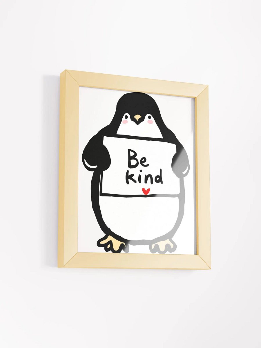 Kindness Penguin Framed Matte Poster product image (30)