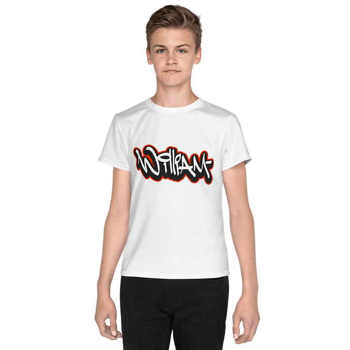Kids Youth Crew Neck T-Shirt Wiliam Hip-Hop Slogan product image (1)