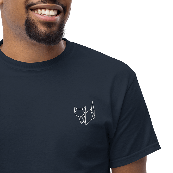 Embroidered Origami Cat T-Shirt product image (1)
