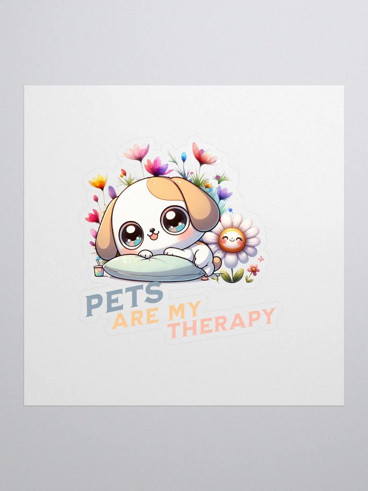Therapeutic Pup Kiss-Cut Stickers product image (1)