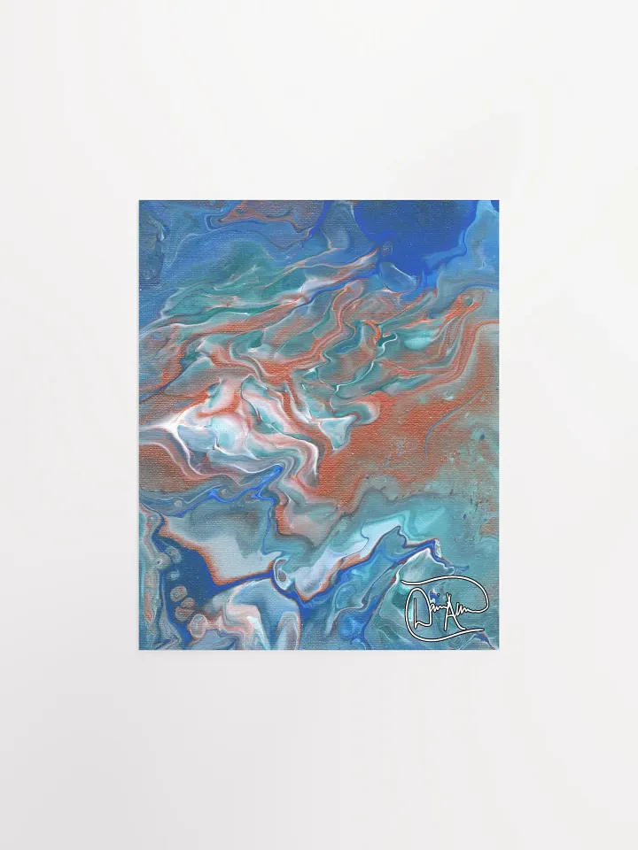 Metallic Orange Fluid Acrylic Print product image (1)