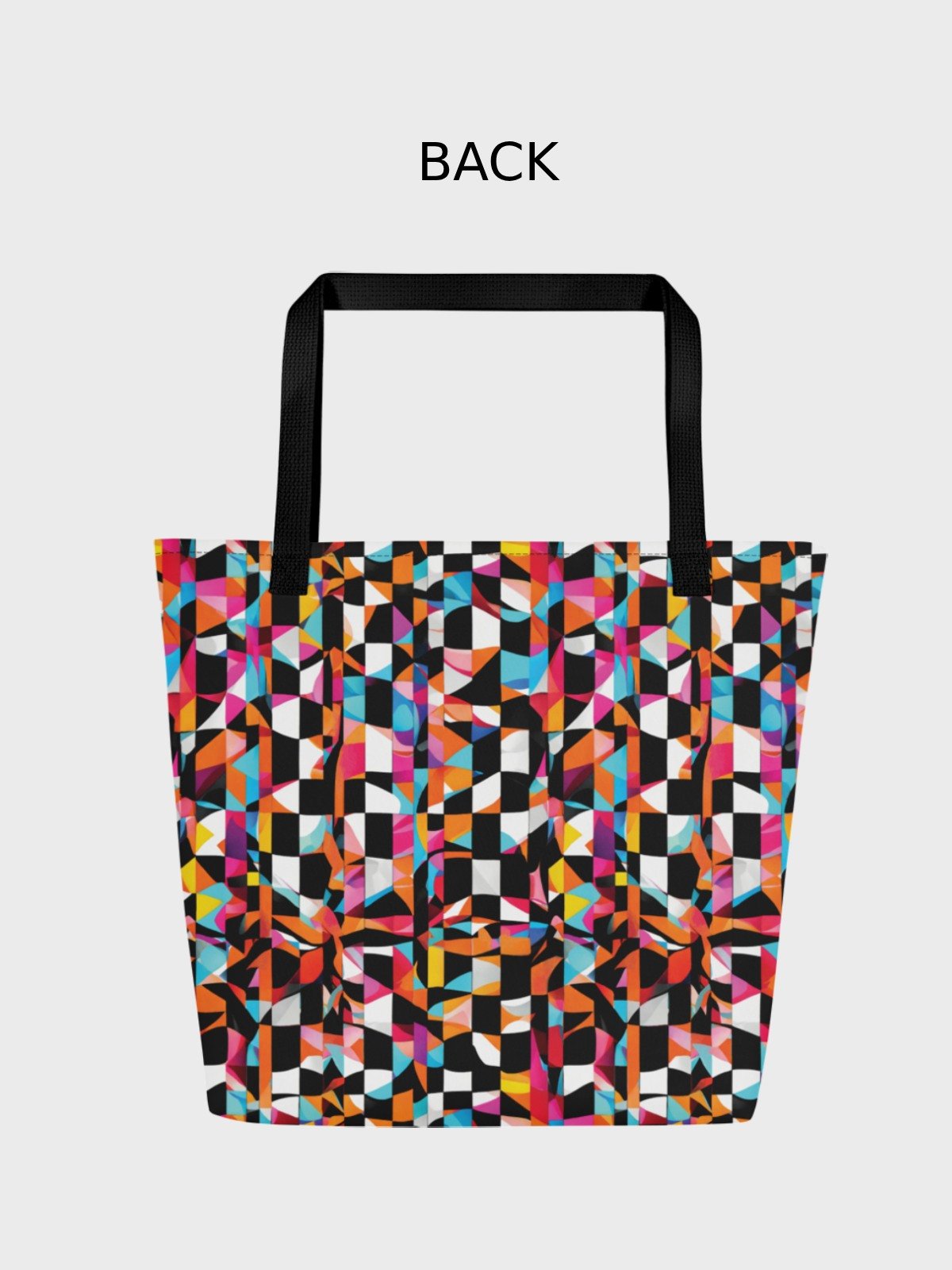 Tote Bag "Colorful Modern Abstract Checkered Art" product image (4)