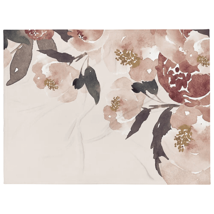 My Rosegarden Watercolor Floral Throw Blanket product image (1)