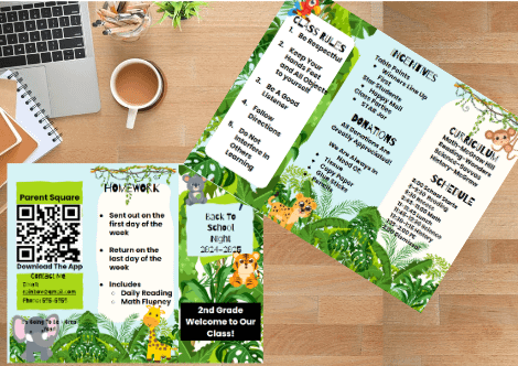Jungle Back to School Brochure product image (1)