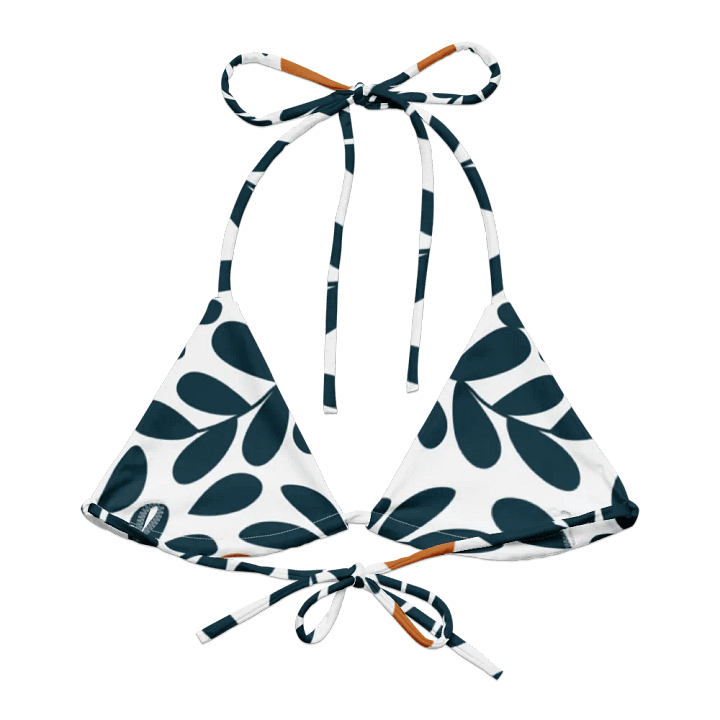 Leafy Circles Recycled Bikini Top product image (1)