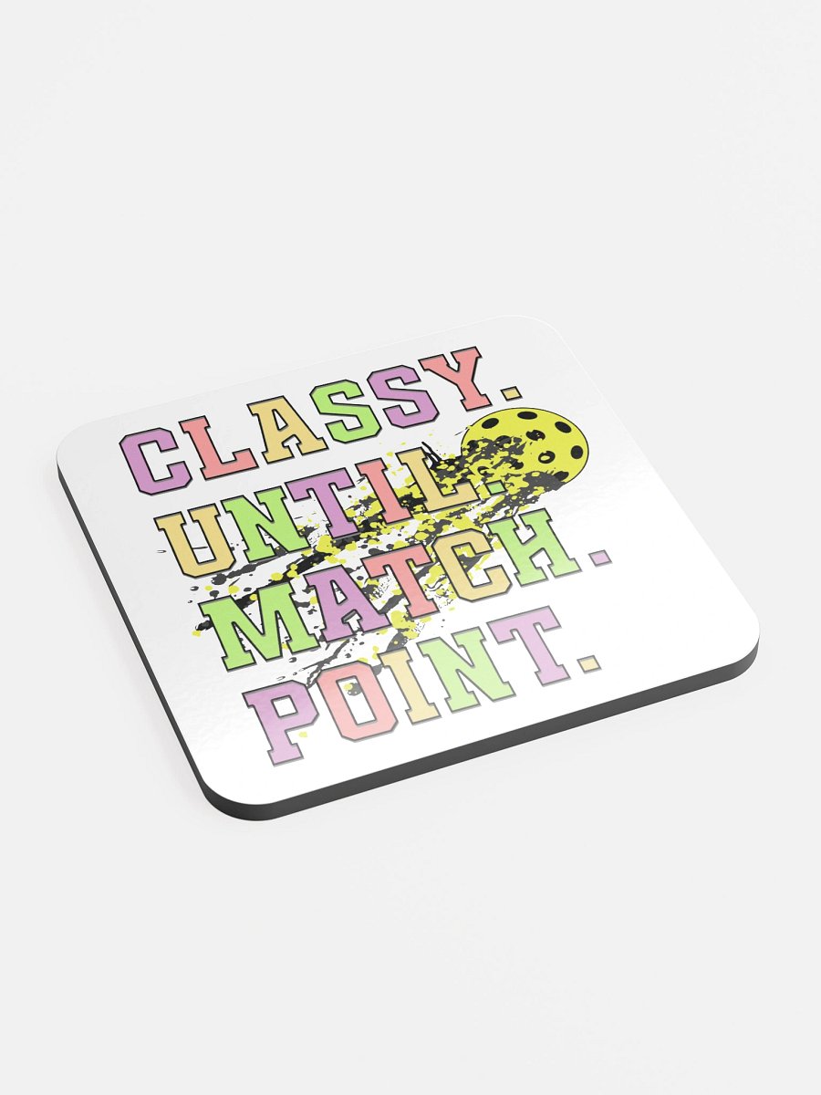Classy Until Match Point Pickleball Splatter Smash Cork Coaster Set product image (3)