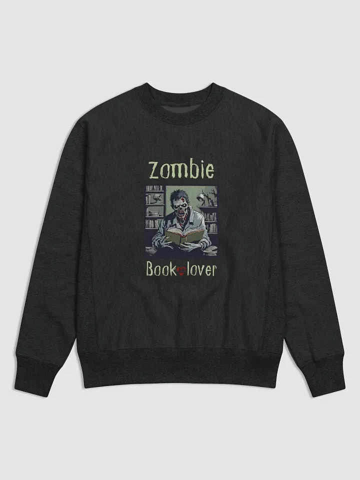 Zombie Book Lover Man Black Sweatshirt product image (1)