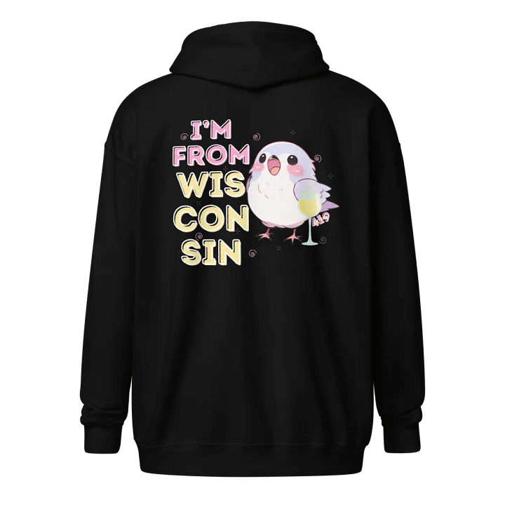 I'm From Wisconsin Dark-Colored Zippered Hoodie product image (1)