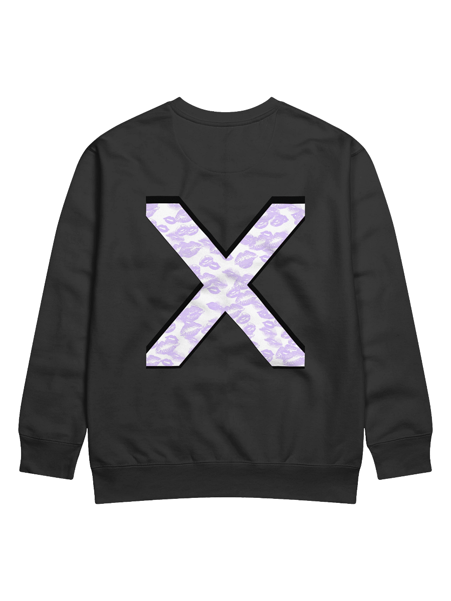 White X Lilac Lipstick Kisses | Crewneck product image (1)