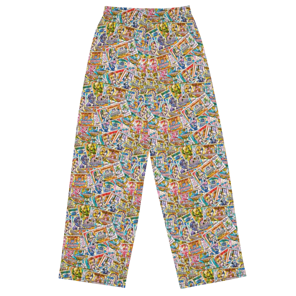 Jugoslovenski inflatorni dinar 1993 (Kolaž/mozaik) All-Over Print Unisex Wide-Leg Pants product image (1)