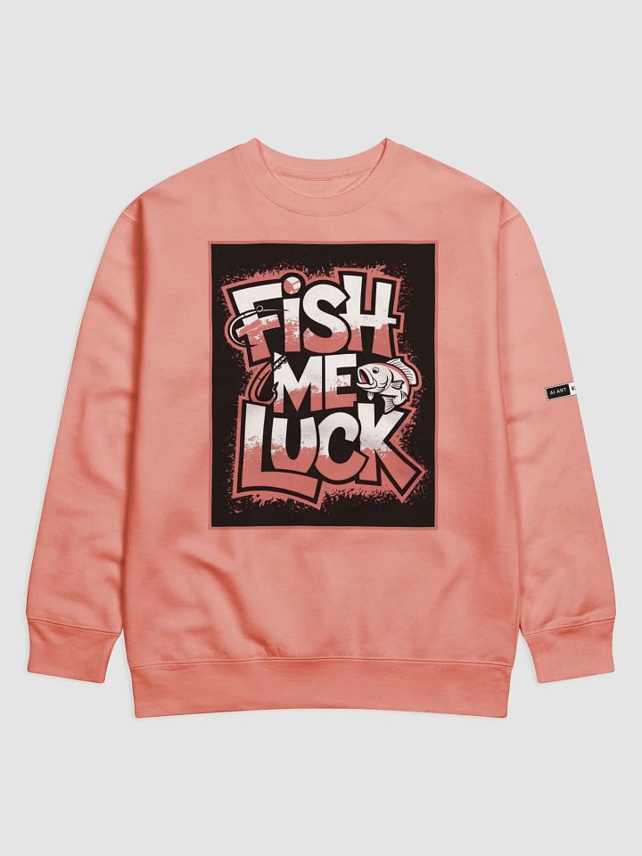 "FISH ME LUCK" premium cotton sweatshirt product image (1)