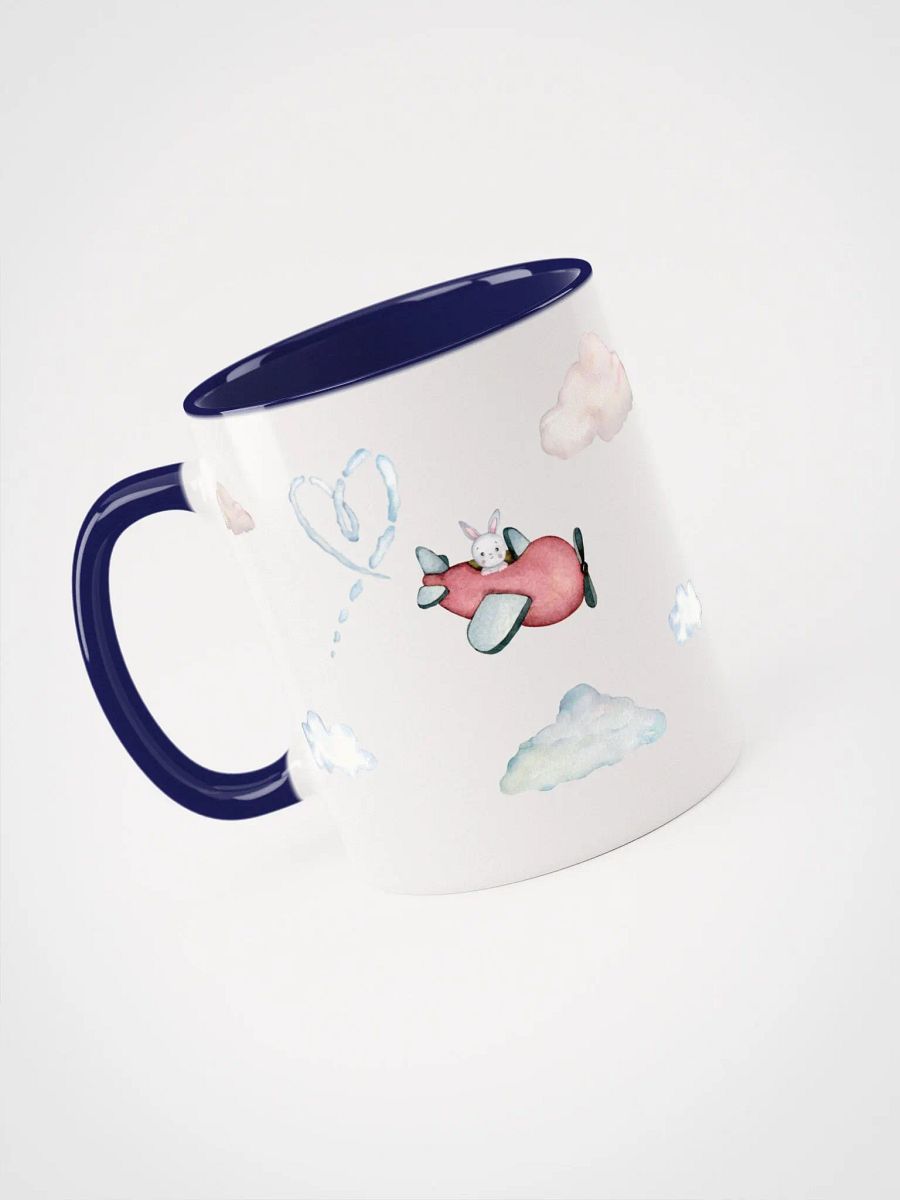 In The Air Ceramic Mug | Rabbit & Mouse Adventure in the Skies | Whimsical Drinkware product image (3)