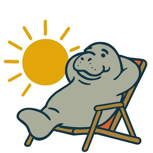 Meet our mascot sunny the Sea Cow! Sunny embodies sunshine, beach vacations, and the relaxed energy of the Gulf Coast 🌊🐮