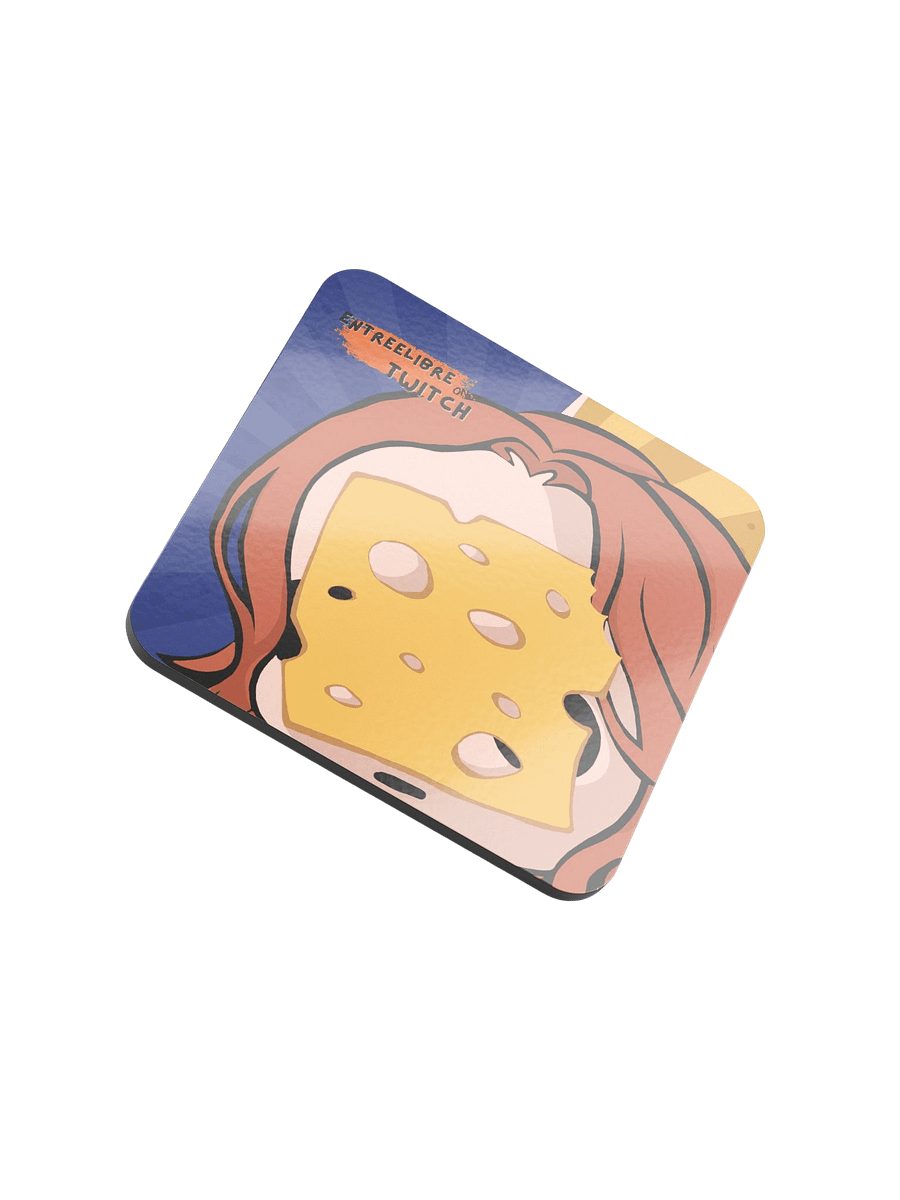 CHEESE TWITCH EMOJI Cork Coaster product image (1)
