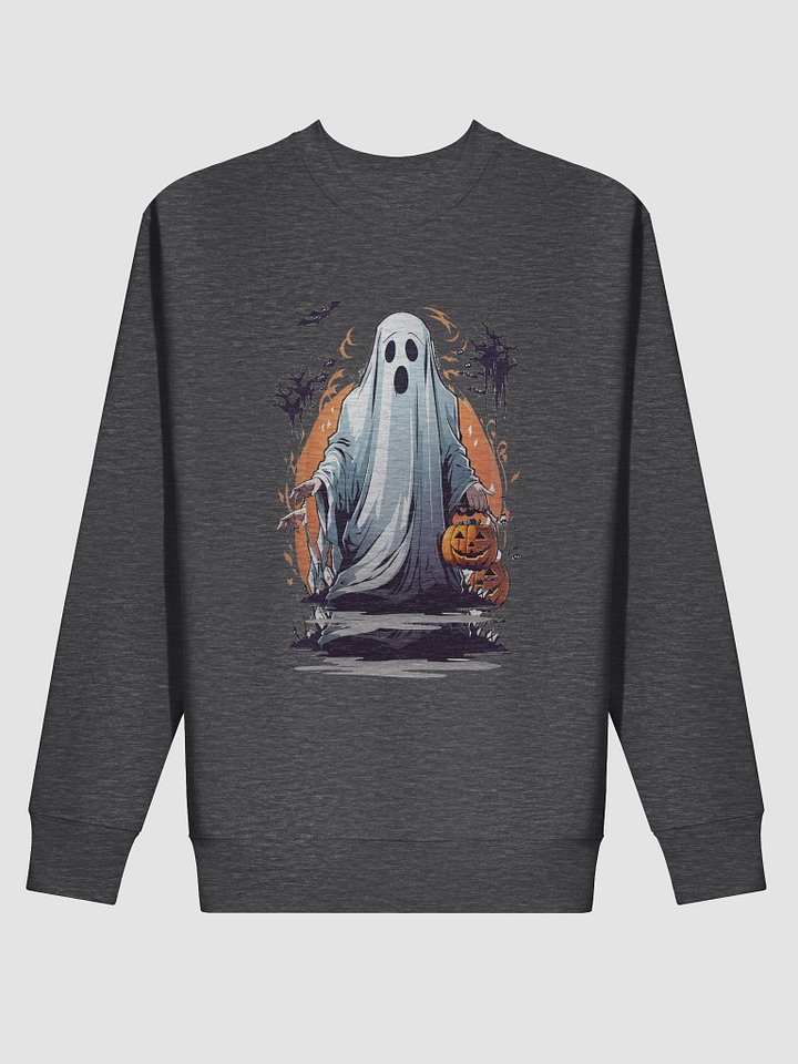 Spooky Ghost Sweatshirt – Cozy Halloween Pullover with Pumpkin Trick-or-Treat Design product image (2)