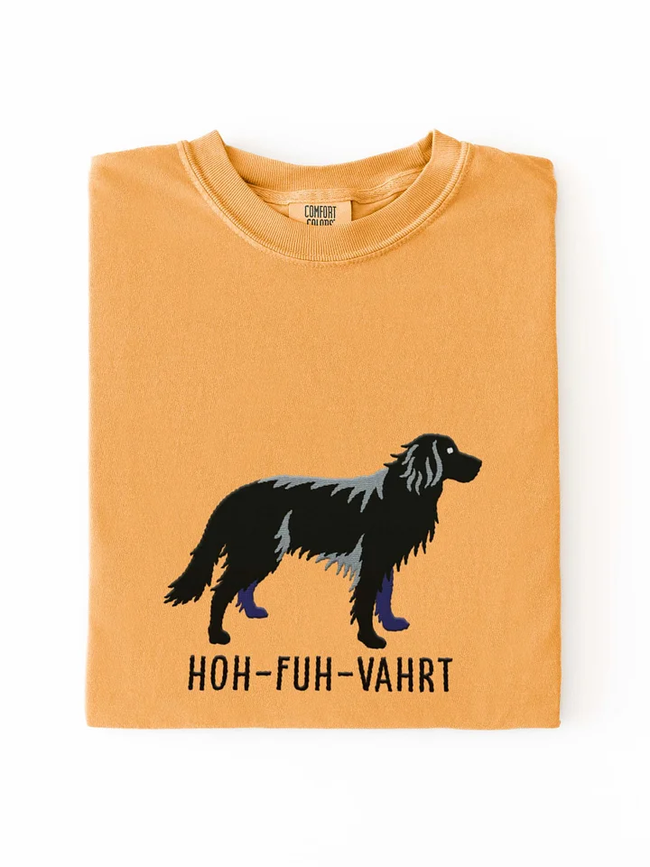 Hoh-Fuh-Vahrt T-Shirt(Embroidered) of a Hovawart(Black) product image (1)