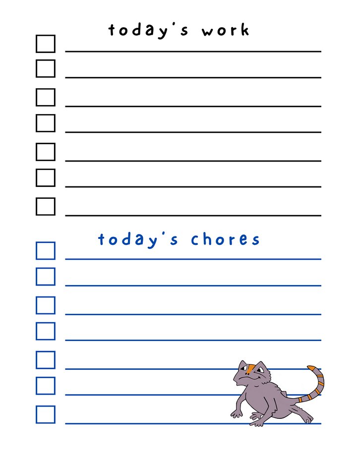 🦎✨ Bearded Dragon Dry Erase To-Do List – Cute, Reusable, and Ready to Keep You on Track! ✨🦎 product image (2)