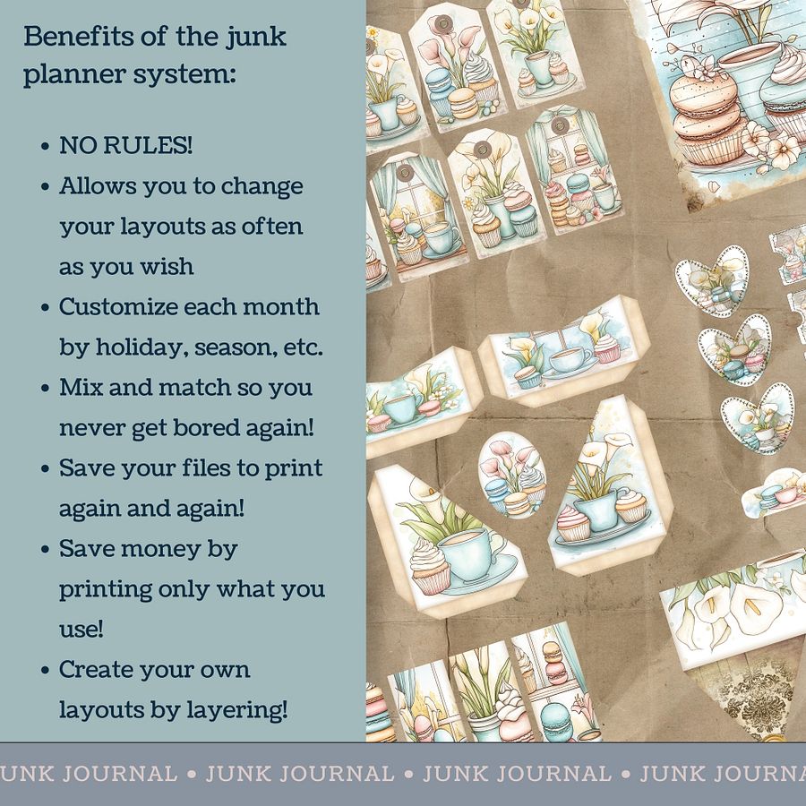 Macaron Lillies - Junk Journal Bundle V6 product image (5)