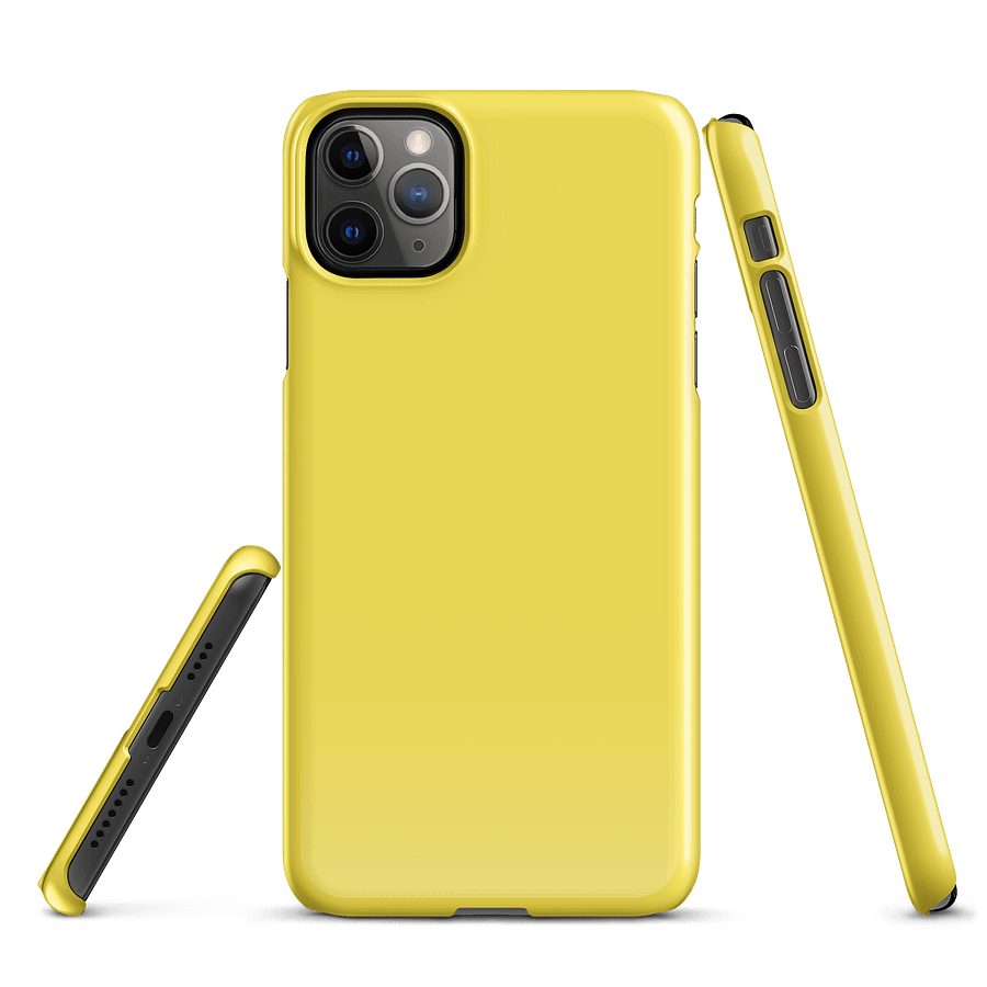 Taxi Cab Yellow Solid Color iPhone® Glossy Snap Case product image (3)