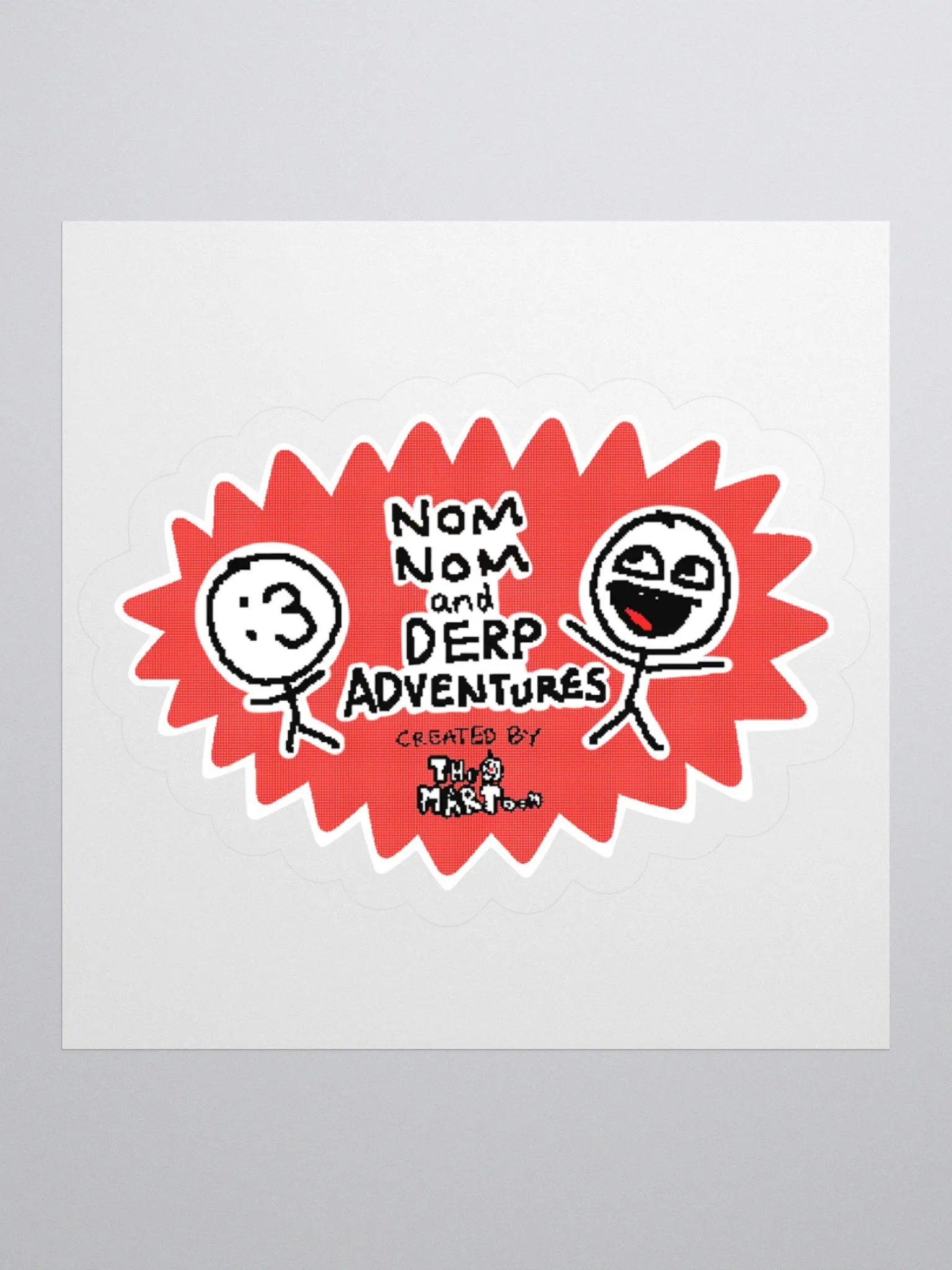 Nom Nom and Derp Adventures! (STICKER) product image (1)