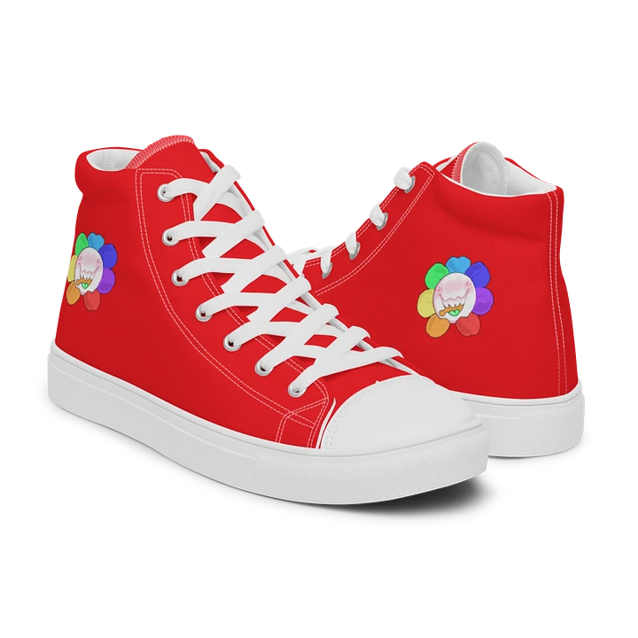 Red and White Flower Sneakers product image (1)